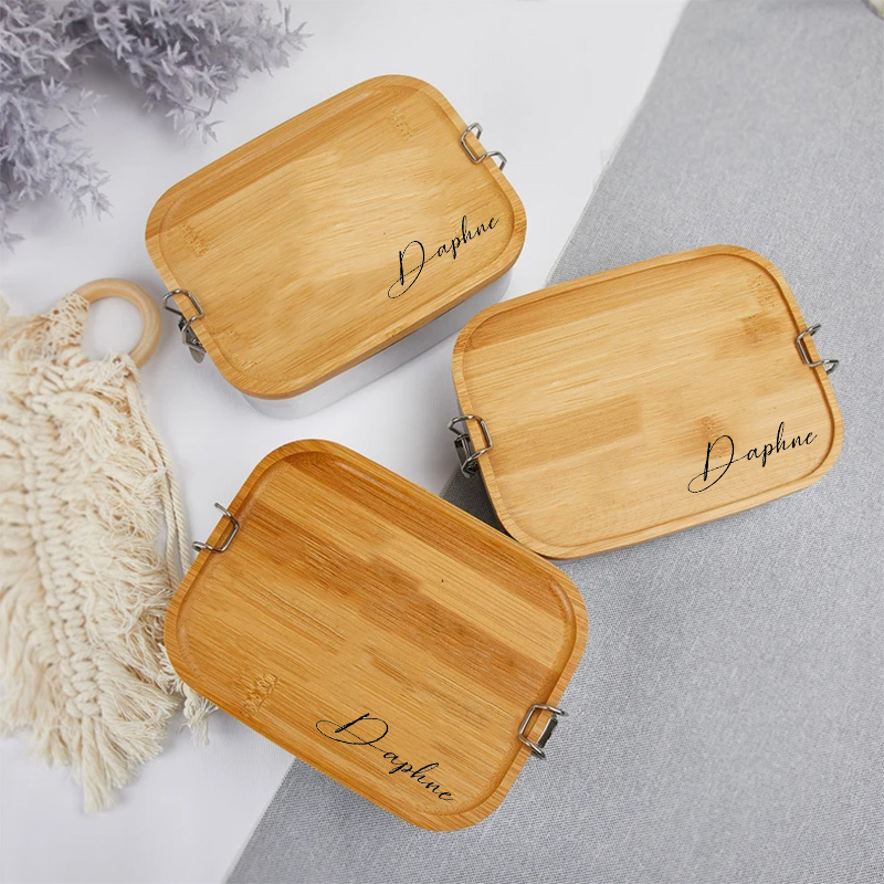 名入れ お弁当箱 ステンレス 木製 カスタマイズ