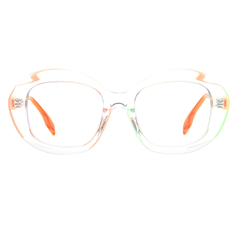 Lunettes de Vue Hayley Ovale Orange Vert
