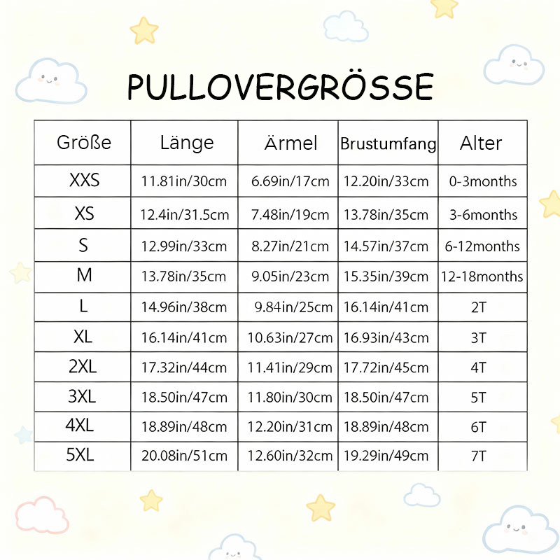 Personalisierter bestickter Namenspullover Schlichtes Geschenk für Kinder