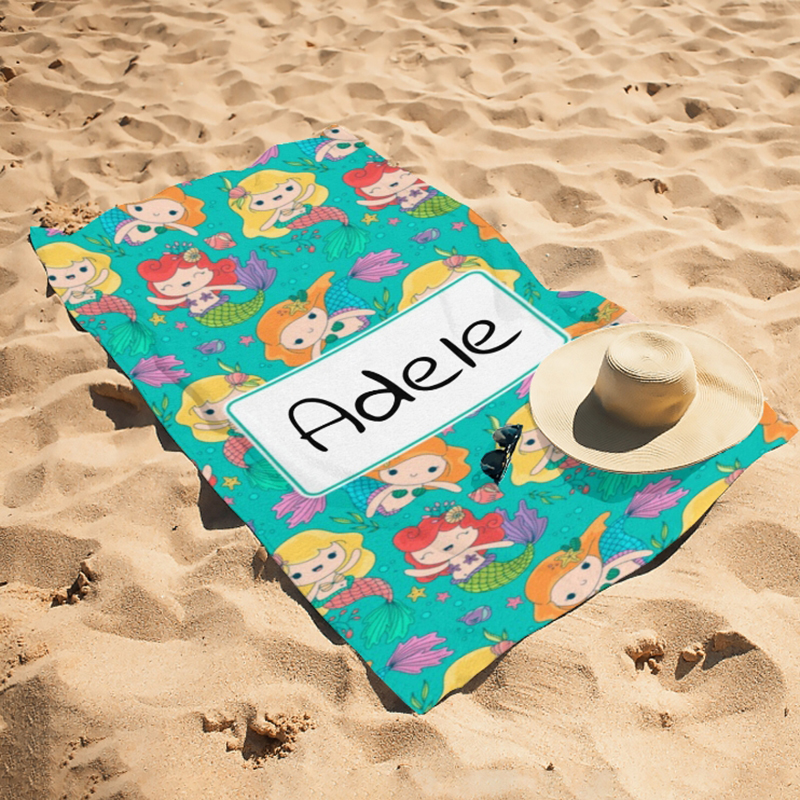 オリジナル 名入れ タオル バスタオル マーメイド