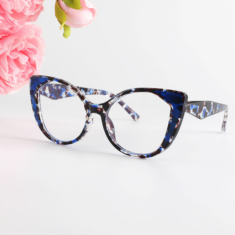 Moulton Cat Eye Blue Glasses