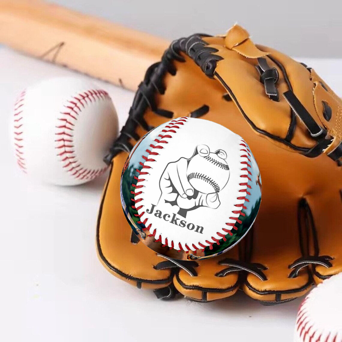 Personalize Baseball with Photo and Name for Friends