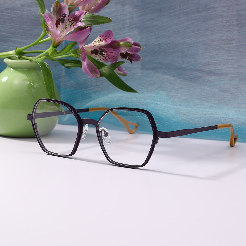 Kenne Geometric Purple Glasses