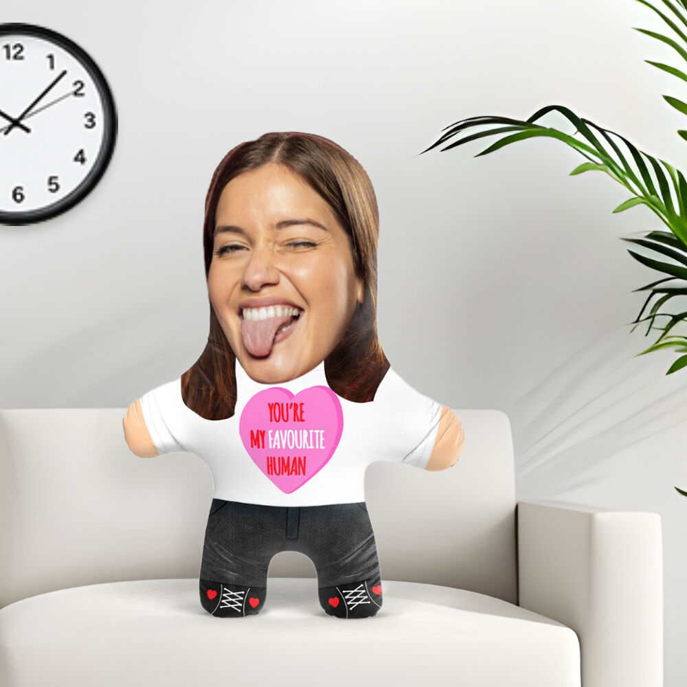 "You're My Favorite Human" Custom Face Pillow 3D Soft Pillow Boyfriend Gift