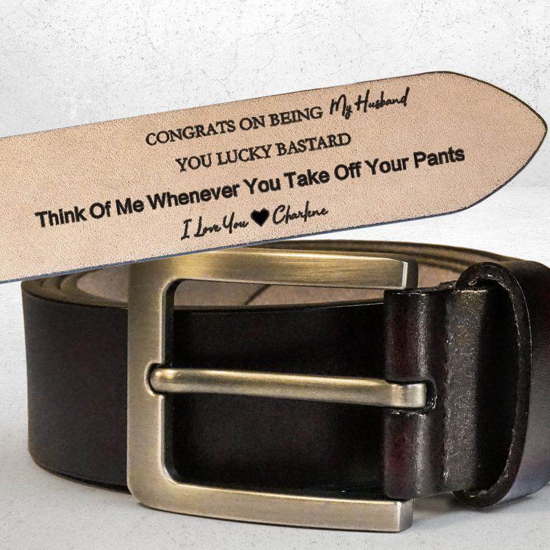 Ceinture en cuir personnalisée Ajouter des initiales Cadeau d'anniversaire Ceinture faite à la main Cadeau unique pour le mari