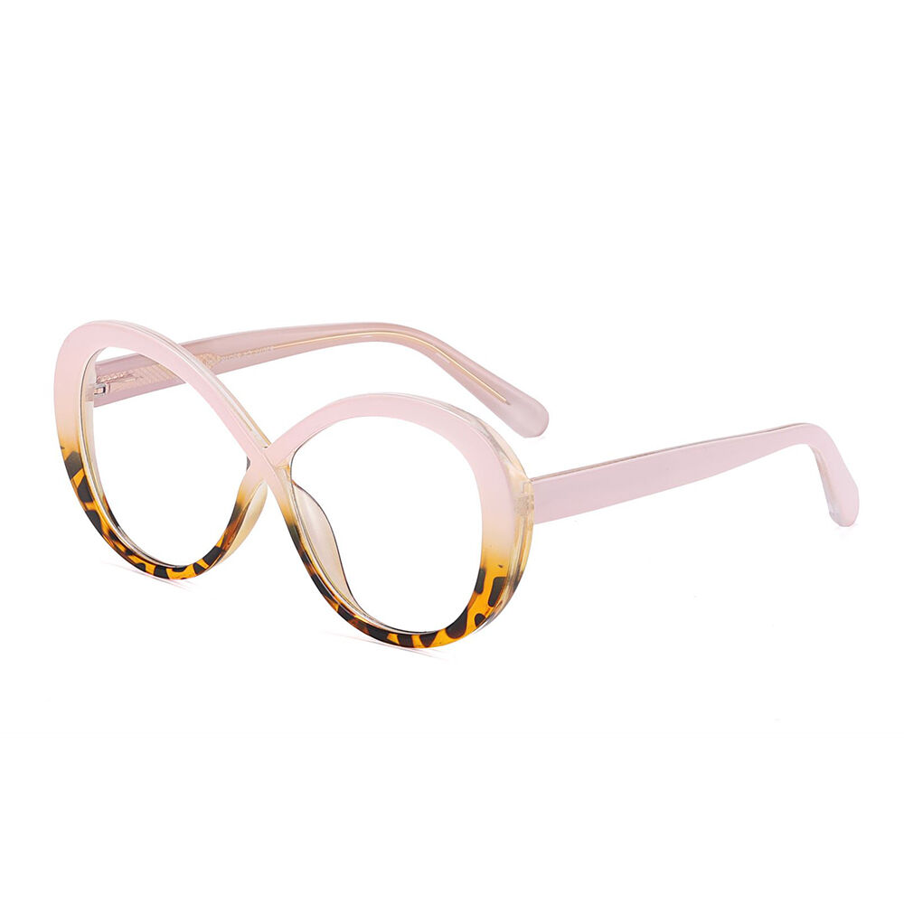 Destiney Round Pink Tortoise Glasses