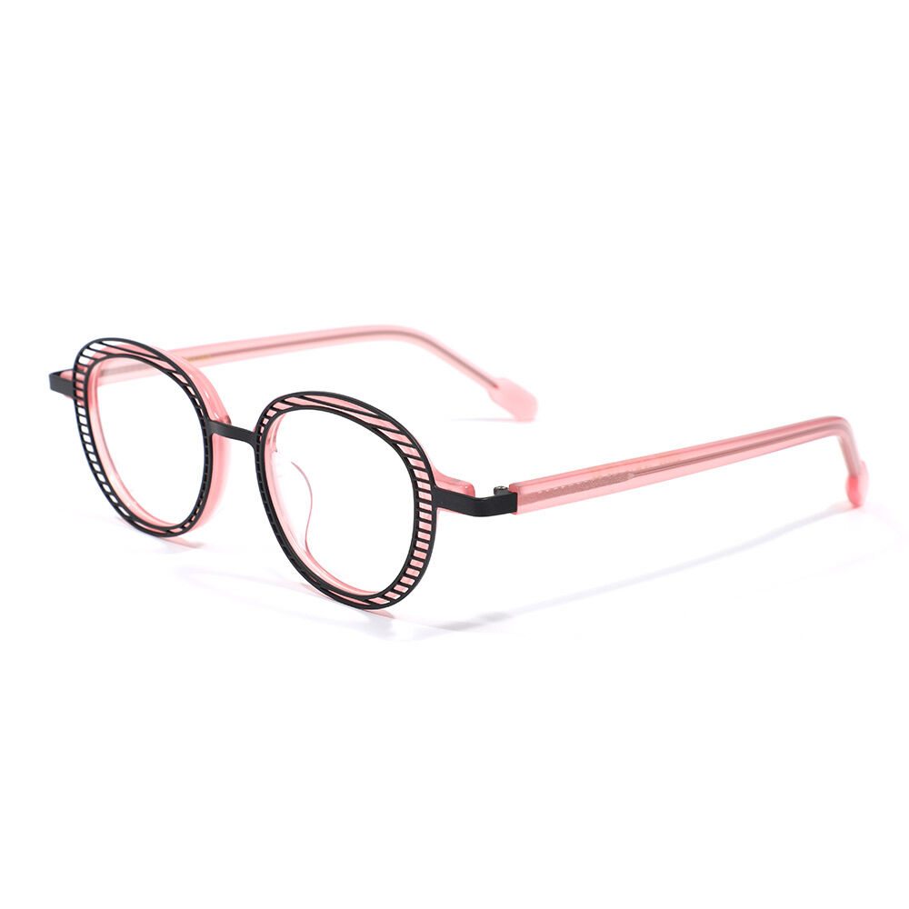 Zenob Oval Pink Glasses