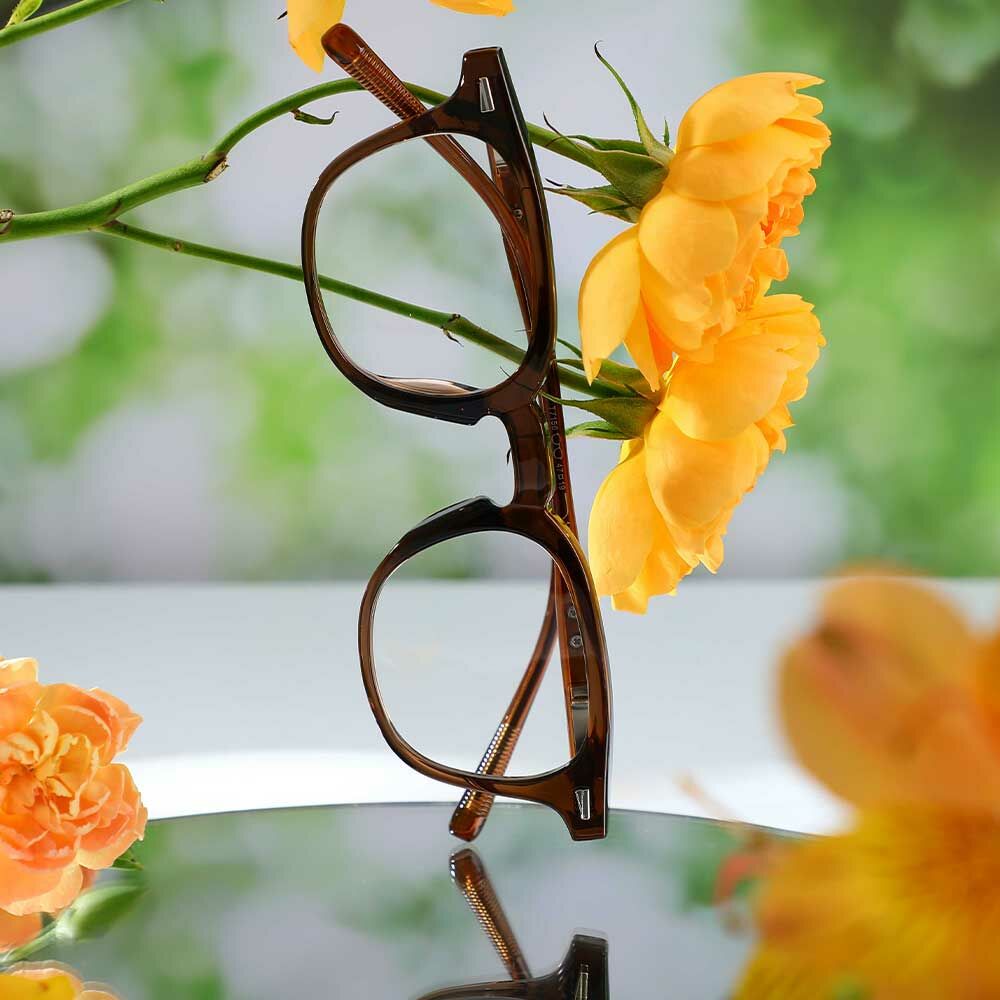 Kenneth Quadratische Braune Brille