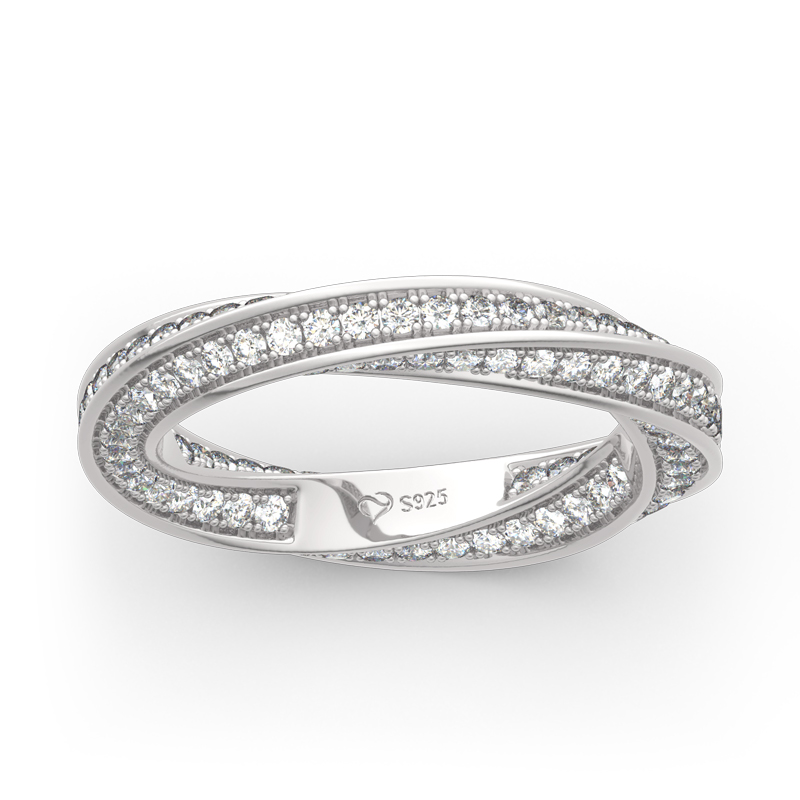 Classic Twist Women's Wedding Bands in Sterling Silver