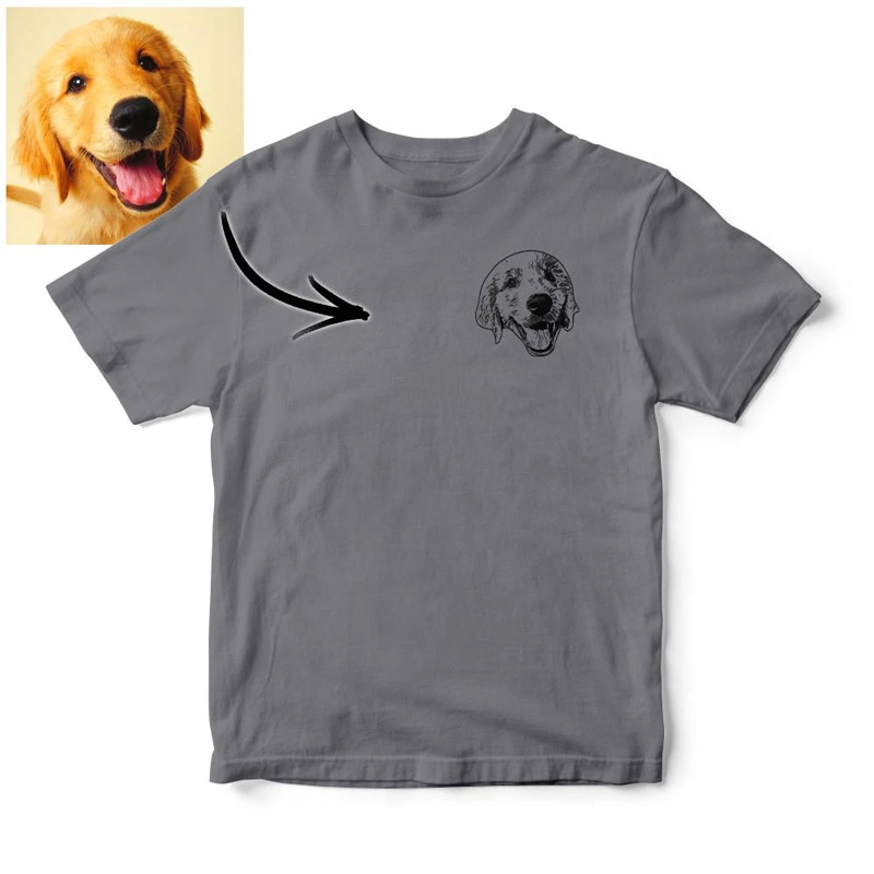 Custom Pet Face T-shirt Gifts for Dog Lover