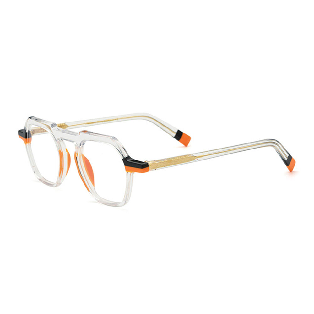 Conidi Geometric Clear Glasses