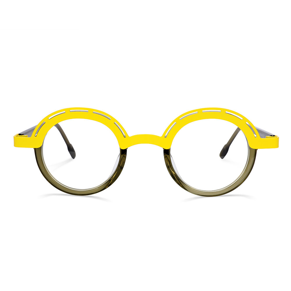 Ramos Round Yellow Glasses