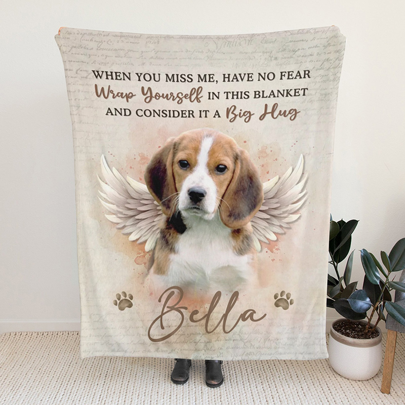 犬 ペット 写真 メッセージ入り ブランケット オリジナル