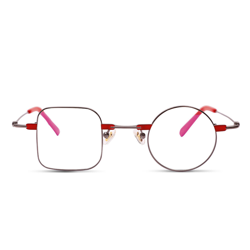 Brauneine Quadratische Gunmetal Brille