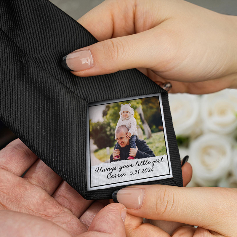 Custom Picture Tie with Custom Text And Name Precious Gift for Your Love