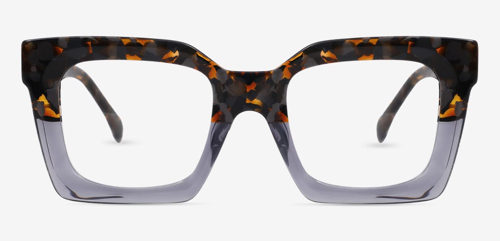 Stewa Lunettes Carrées Grises