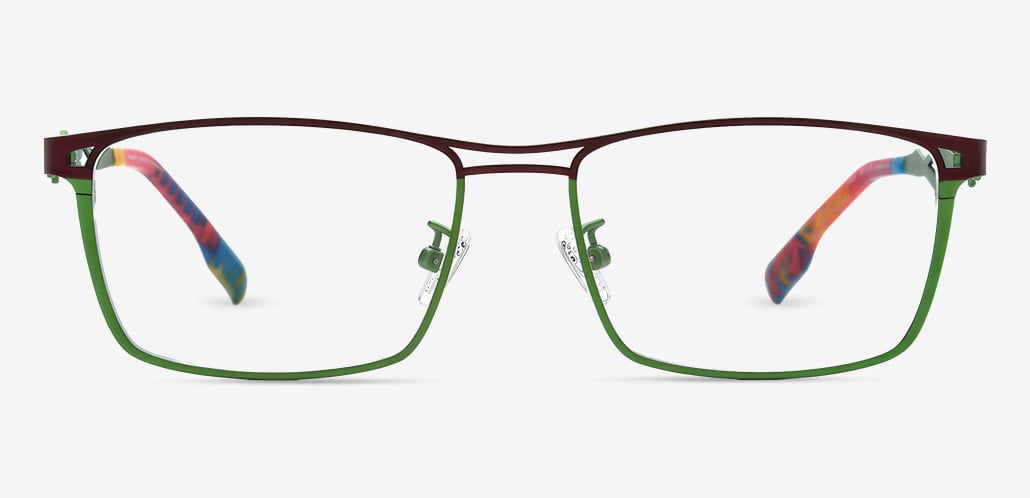 Ramsden Grüne Rechteckige Brille