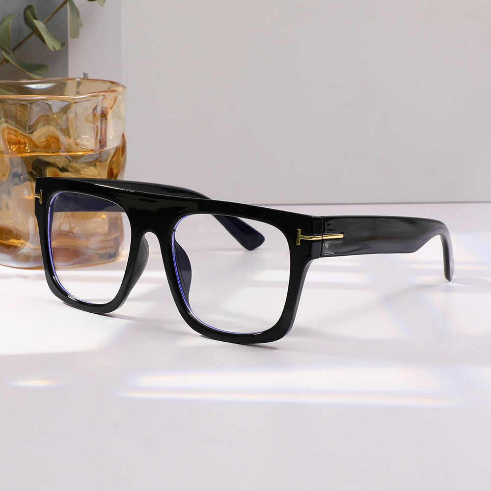 Vibrant Square Black Glasses