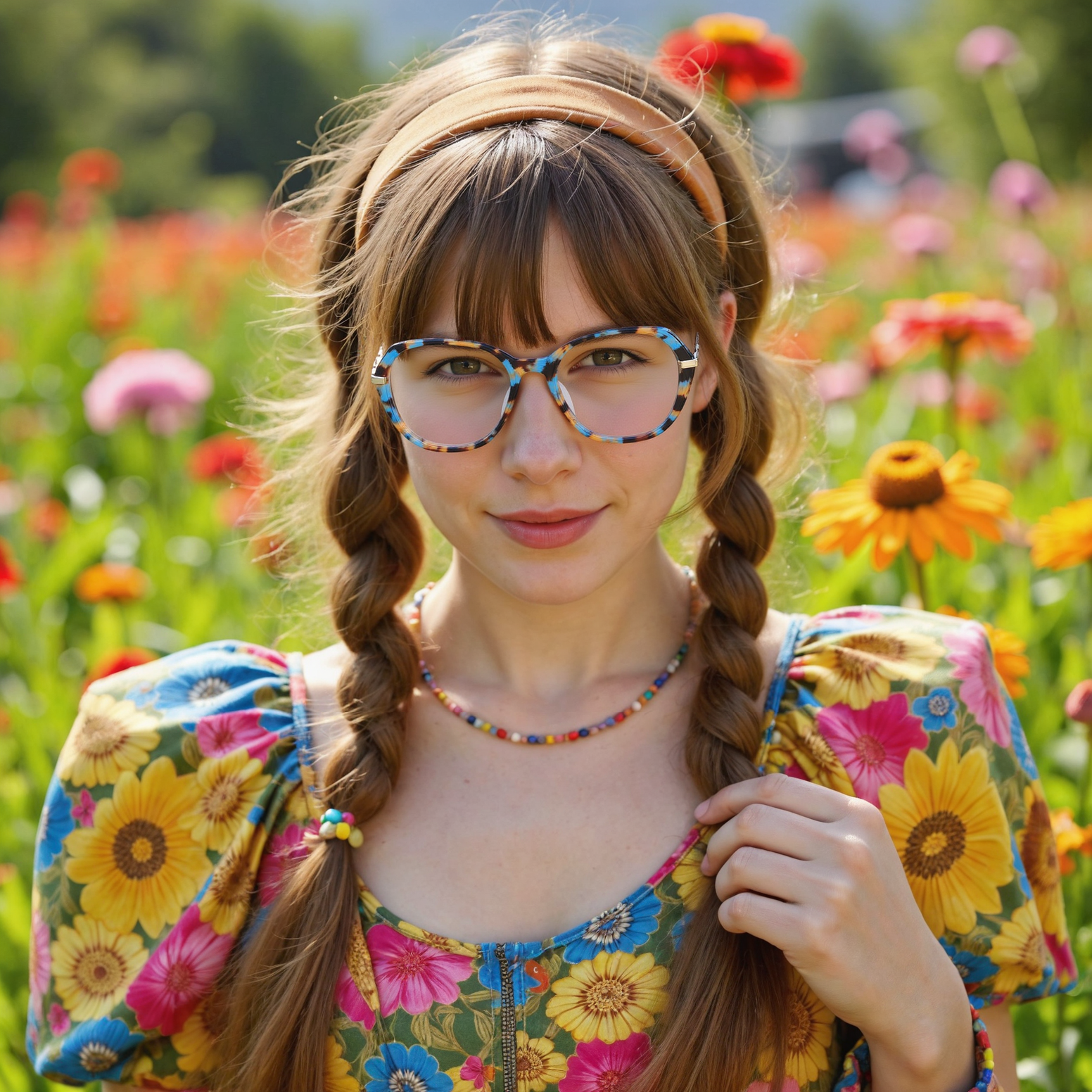 Nina Cat Eye Floral Glasses