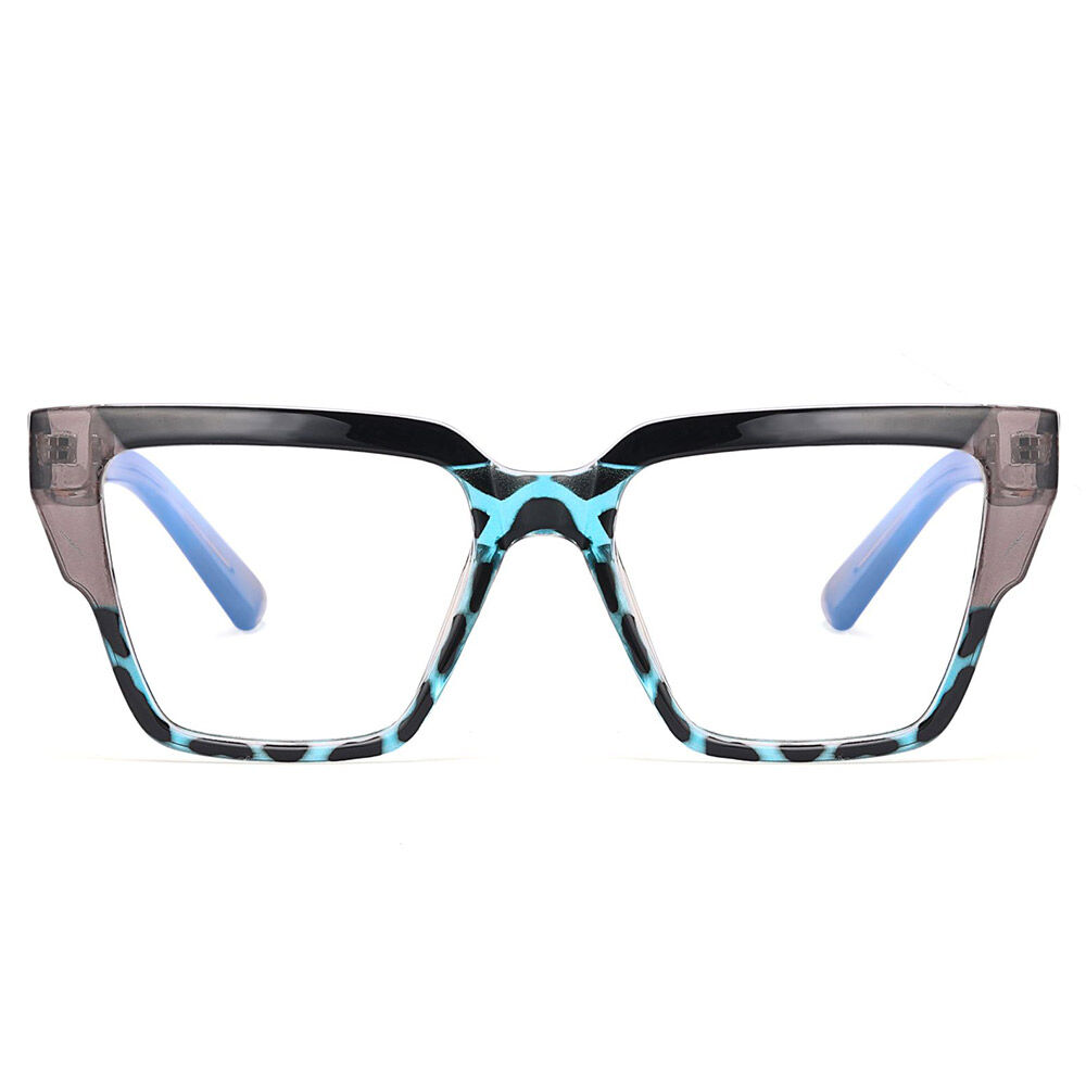 Aeryn Square Gray Leopard Glasses