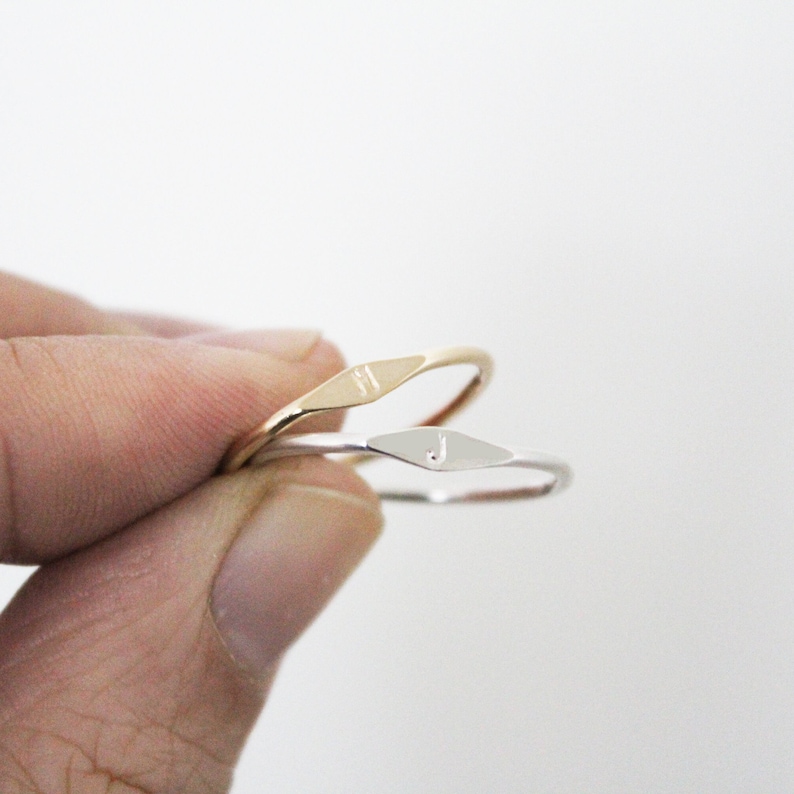 イニシャル 刻印 シンプル オーダーメイド リング 指輪