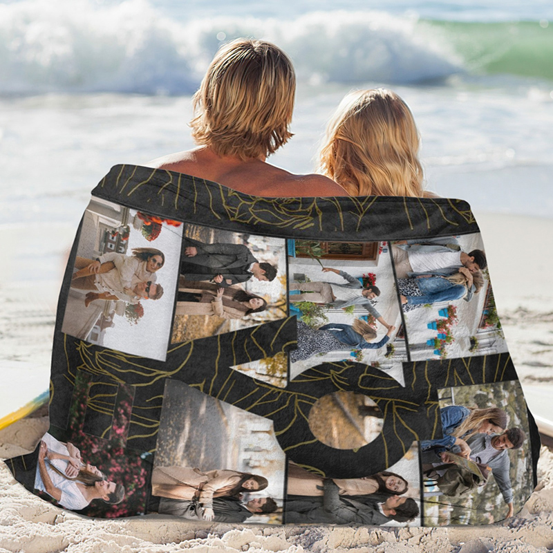 Personalized Photo Blanket Sweet Gift for Couple