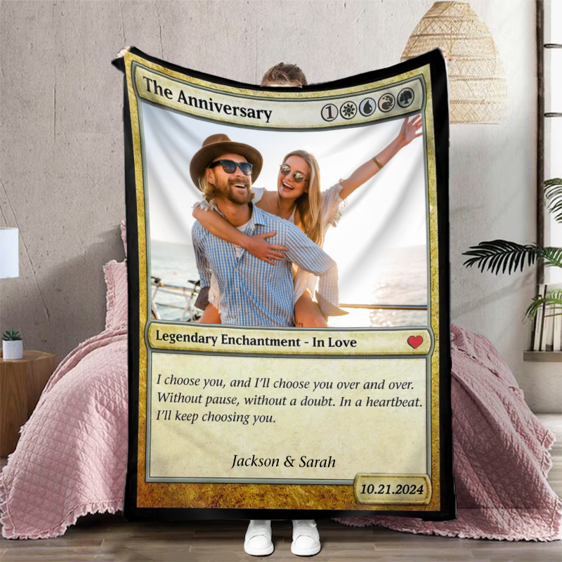 写真 メッセージ入り カップル おしゃれ ブランケット オリジナル