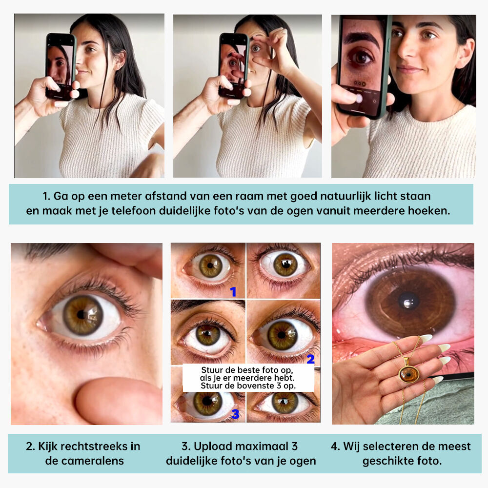 Gepersonaliseerde pupil foto ketting met naam cadeau voor dierenliefhebbers