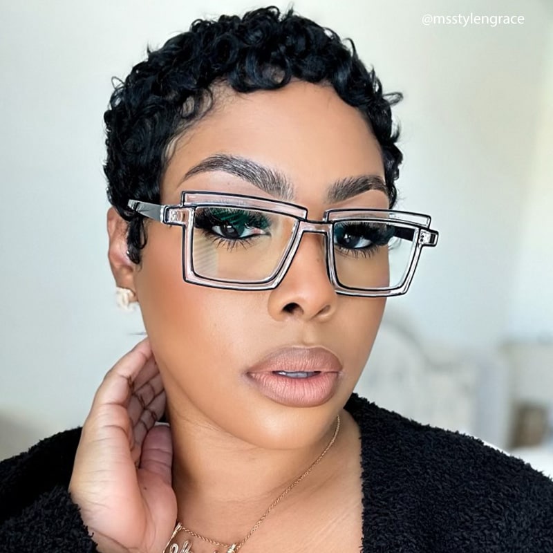 Flossie Quadratische Klare Brille