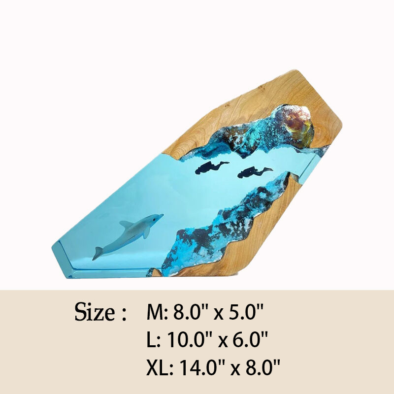 イルカ カップルダイバー 樹脂 ウッド ランプ 恋人 プレゼント