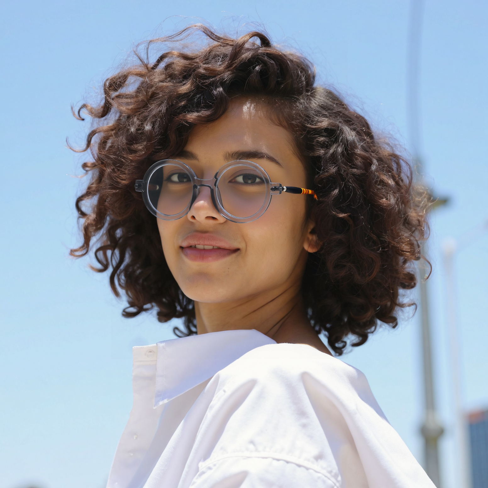 Ice Cream Round Gray Glasses