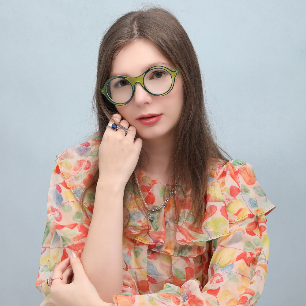 Benedy Runde Grüne Brille