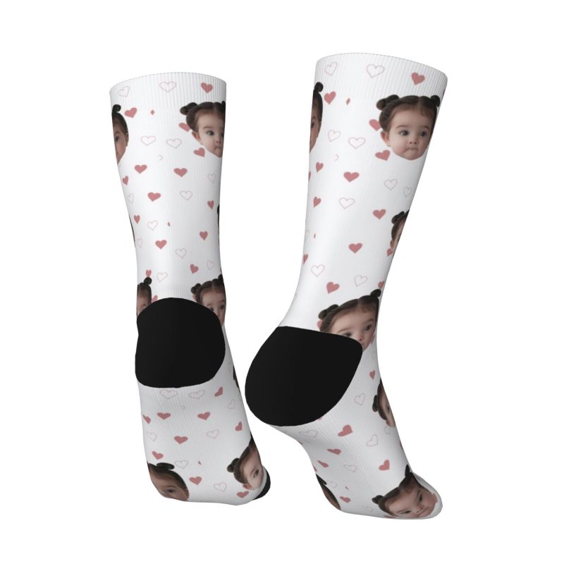 Gepersonaliseerde gezichtssokken bedrukt met kinderfoto's Leuk cadeau voor ouders