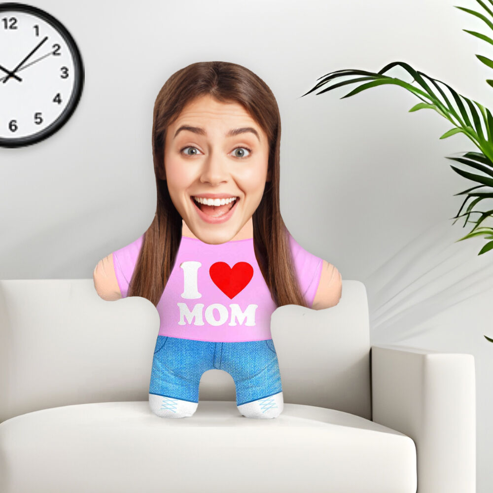 Custom Face Photo Pillow Love You Mom Face Pillow