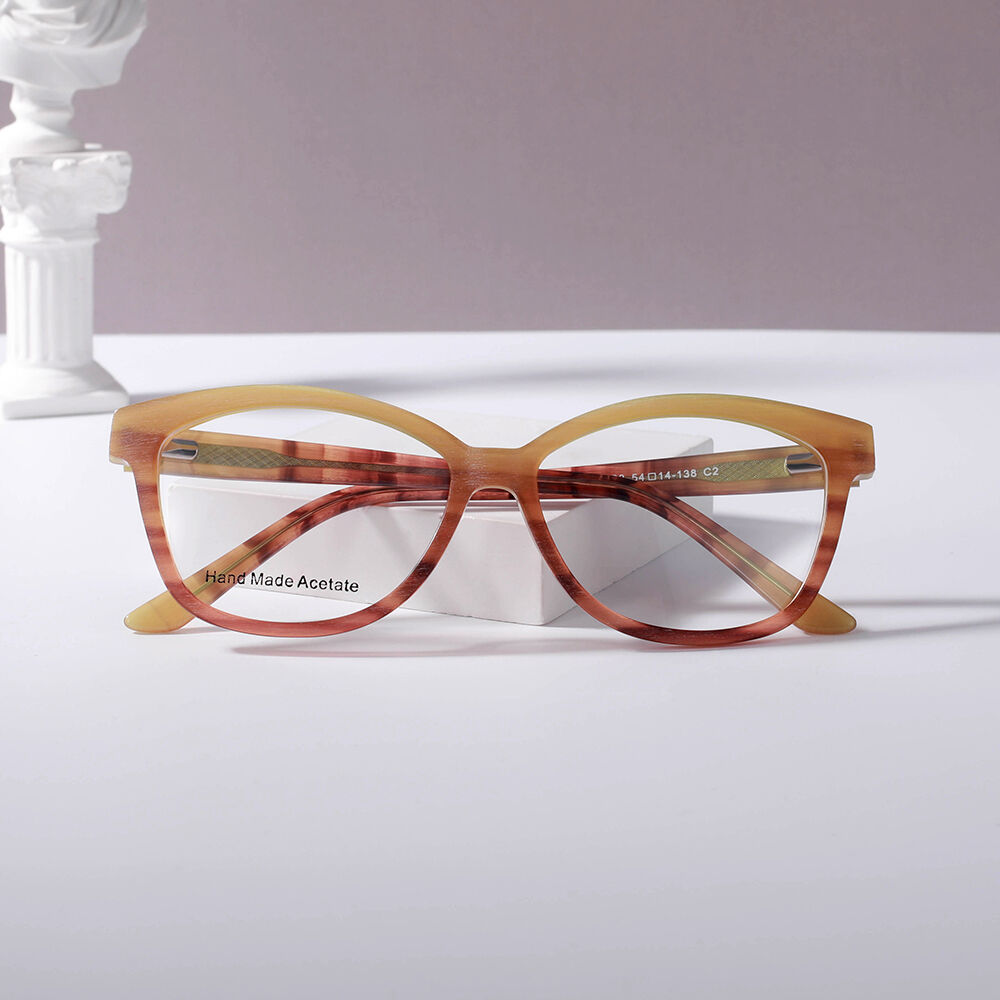 Occhiali da Vista Amity Cat Eye Giallo Tartarugato 