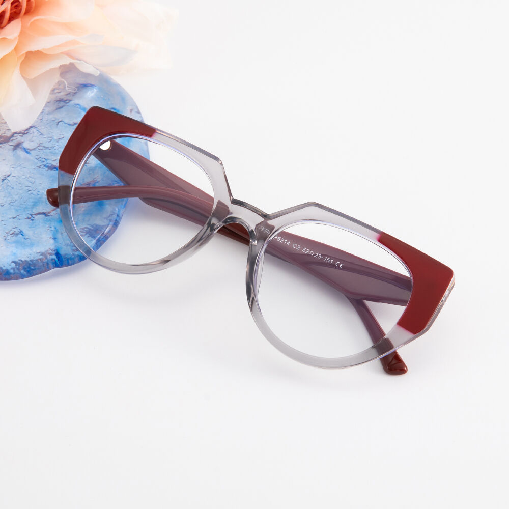 Isaac Cat Eye Gray Glasses