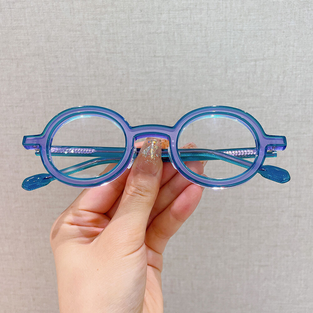 Cheryoa Runde Blaue Brille