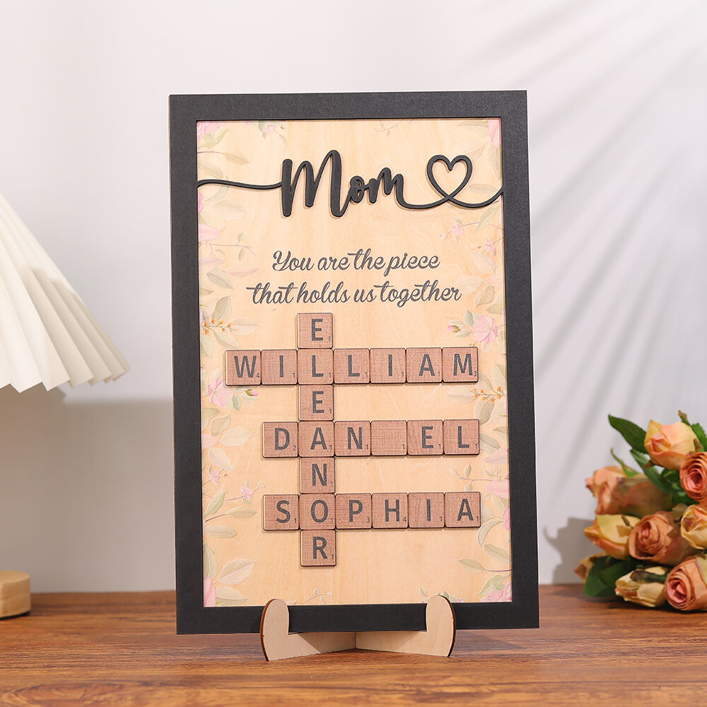 Personalized Scrabble Photo Frame Heartwarming Gift for Mom