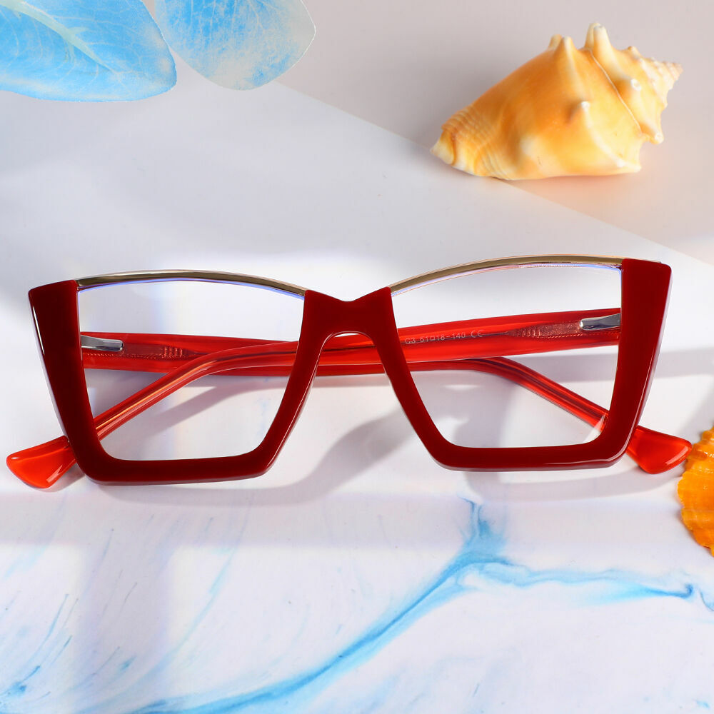 Johnson Cat Eye Red Glasses