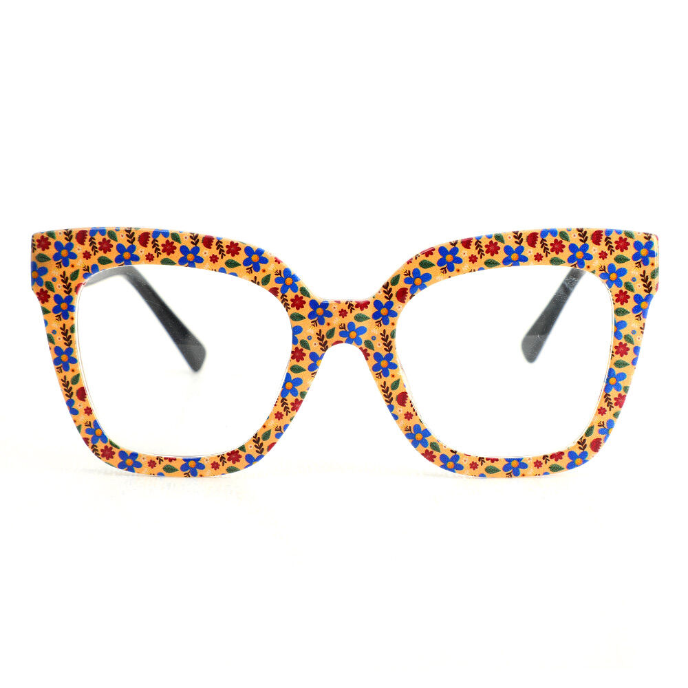 Cynthia Quadratische Gelbe Brille