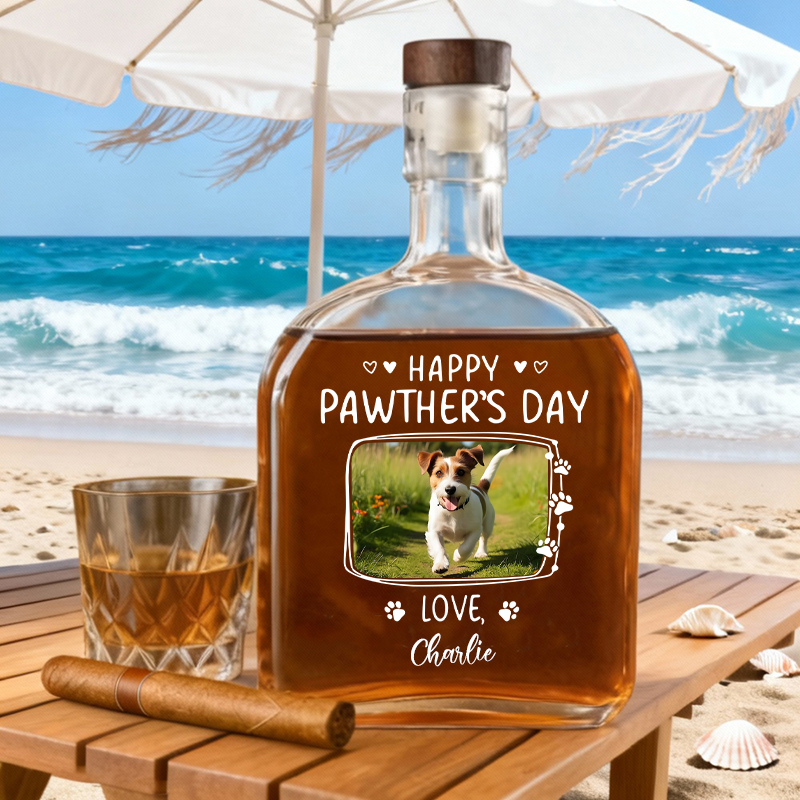 Personalisierte Whiskyflasche mit Bild und Namen Perfektes Geschenk für Tierliebhaber