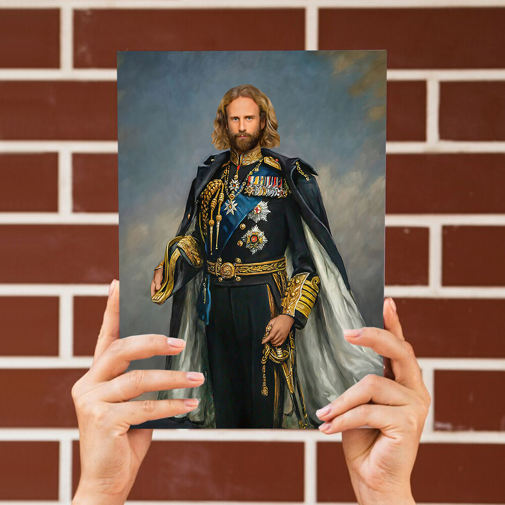 Custom Renaissance Portrait King Painting from Head Photo