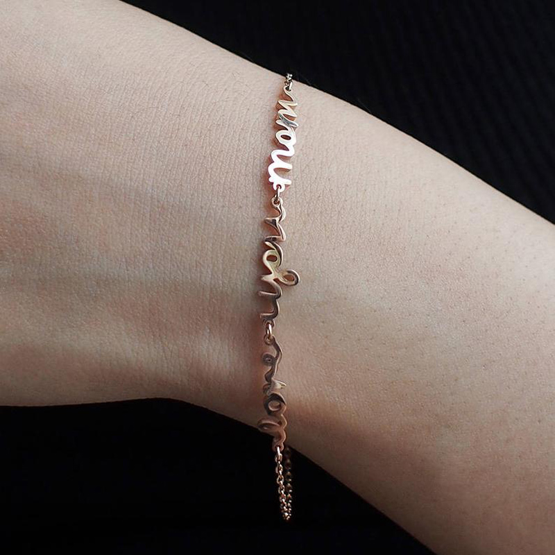 誕生石 ネーム カスタマイズ ブレスレット