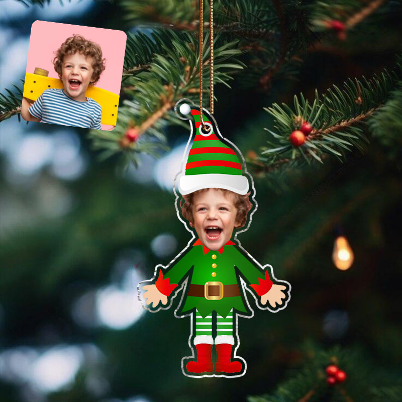 Personalisierte Weihnachtsornamente Customized Kopf Fotos Warme Geschenke für Kinder