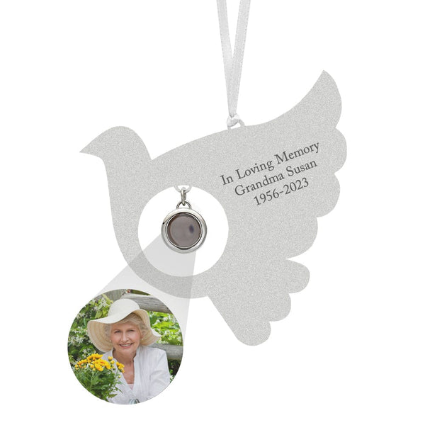 Personalized Bird Christmas Projection Hanging Ornaments Customized Photo Commemorative Gifts For Loved Ones