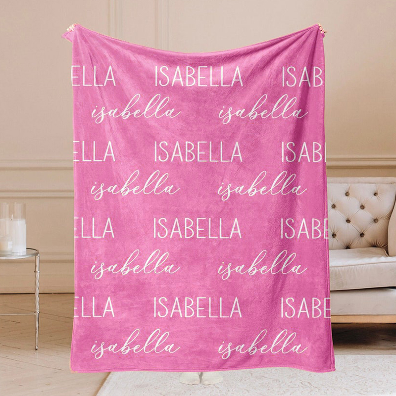 オリジナル 名前 シンプル ブランケット