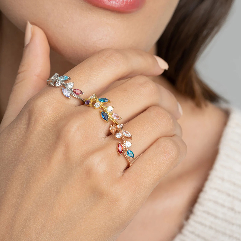 Personalized Birthstone Ring Special Gift for Mother's Day