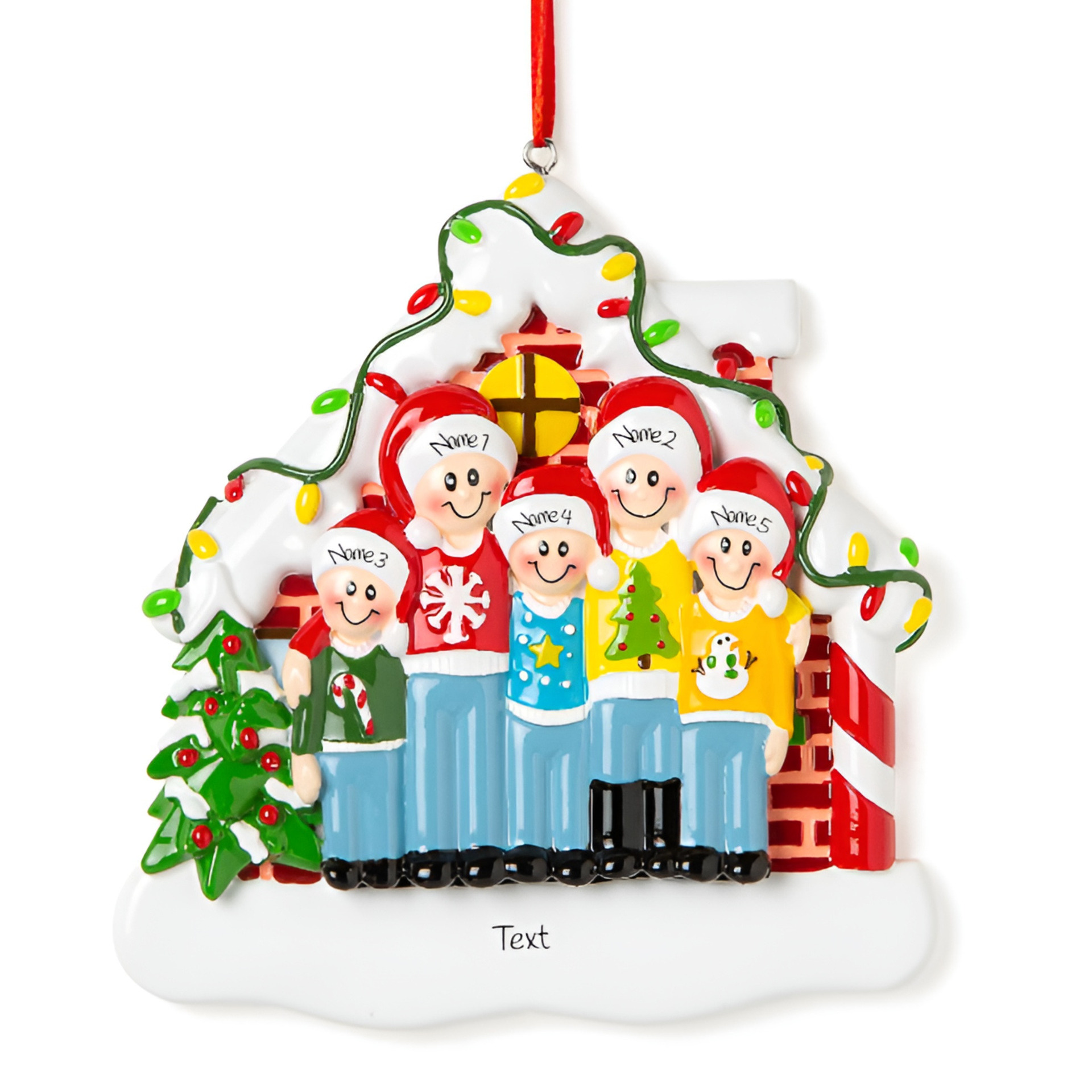 Adornos navideños familiares personalizados con nombres personalizados como regalo para seres queridos