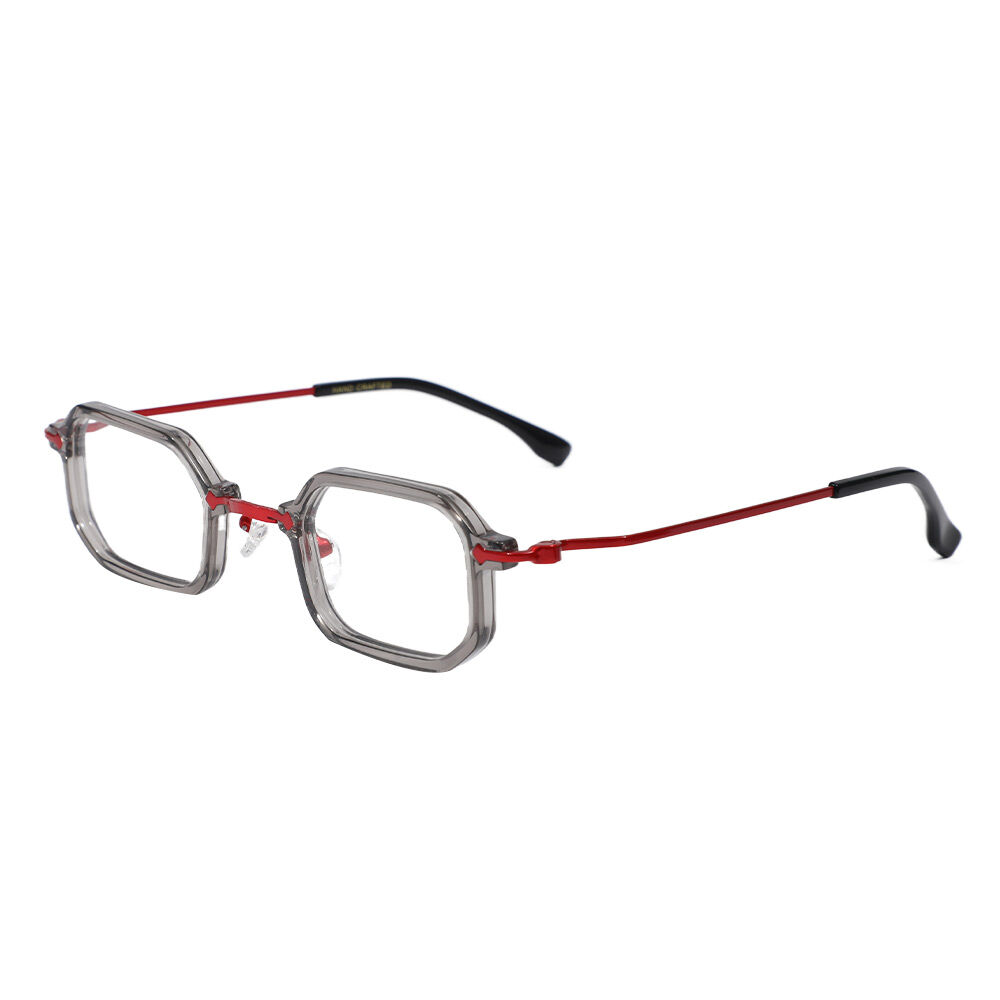 Abel Rechteckige Graue Brille