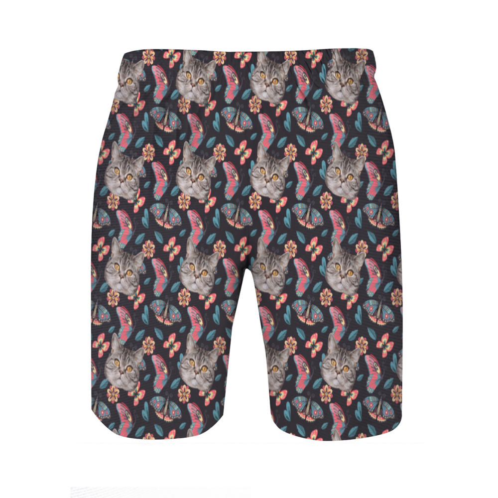 Cuadro personalizado Pantalones cortos de playa para hombre con motivo de mariposas Bonito regalo para amigo